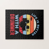 Het leven is beter met een drummer legpuzzel (Horizontaal)