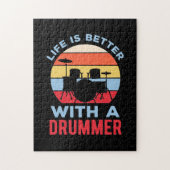 Het leven is beter met een drummer legpuzzel (Verticaal)