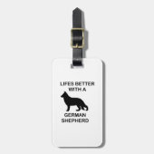 Het leven is beter met een Duitse herder Bagagelabel (Voorkant verticaal)