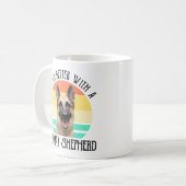 Het leven is beter met een Duitse herder Koffiemok (Voorkant links)