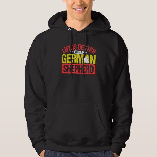 Het leven is beter met een Duitse herder - T-shirt (Voorkant)