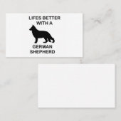Het leven is beter met een Duitse herder Visitekaartje (Voorkant / Achterkant)