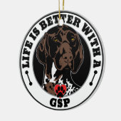 Het leven is beter met een Duitse schitterende wij Keramisch Ornament (Links)