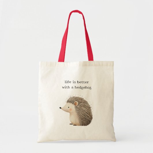 Het leven is beter met een egel  tote bag (Voorkant)
