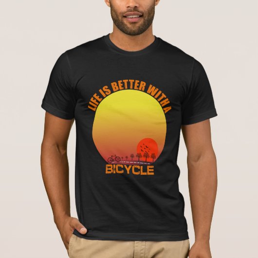 Het leven is beter met een fiets t-shirt (Voorkant)