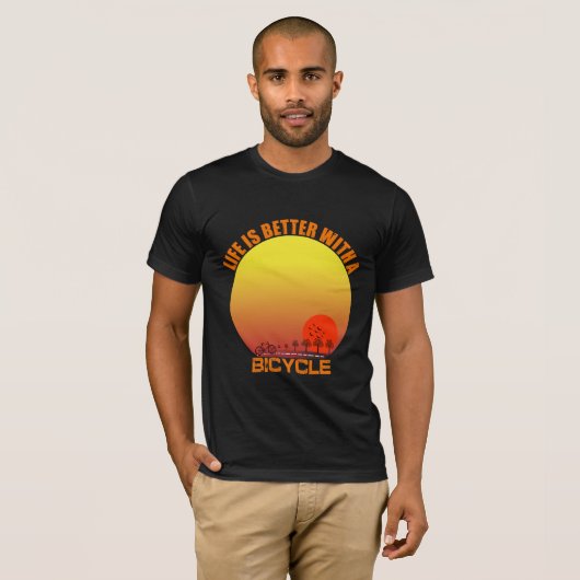 Het leven is beter met een fiets t-shirt (Voorkant volledig)