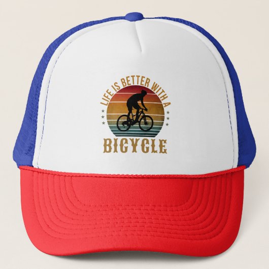 HET LEVEN IS BETER MET EEN FIETS TRUCKER PET (Voorkant)