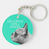 Het leven is beter met een Franse Bulldog - French Sleutelhanger (Achterkant)