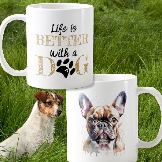 Het Leven Is Beter Met Een Franse Hond Koffiemok