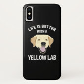 Het leven is beter met een geel lab Case-Mate iPhone case (Achterkant)