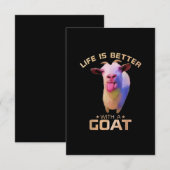 Het leven is beter met een geit cadeau informatiekaartje (Voorkant / Achterkant)