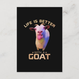 Het leven is beter met een geit cadeau informatiekaartje