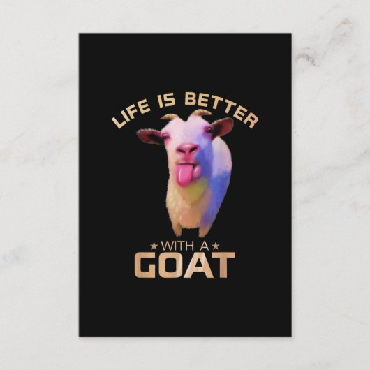 Het leven is beter met een geit cadeau informatiekaartje (Voorkant)