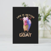 Het leven is beter met een geit cadeau informatiekaartje (Staand voorkant)
