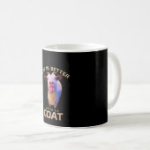 Het leven is beter met een geit cadeau koffiemok (Voorkant rechts)