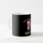 Het leven is beter met een geit cadeau koffiemok (Voorkant links)