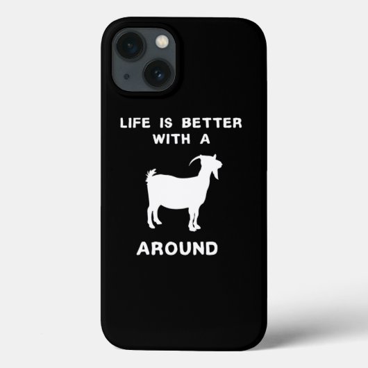 Het leven is beter met een geitafdruk voor boeren Case-Mate iPhone case (Achterkant)