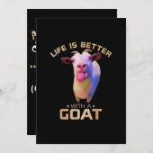 Het leven is beter met een geitenkorf kaart (Voorkant / Achterkant)