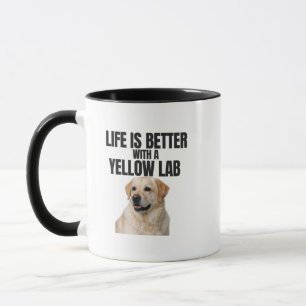 Het Leven is Beter met een Gele Lab – Labrador Kof Mok