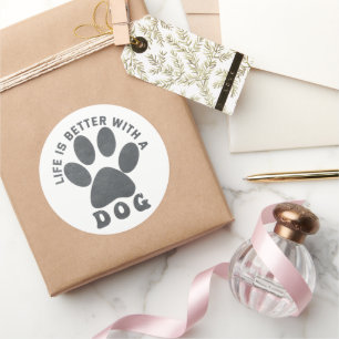 Het leven is beter met een getextureerde tekst van ronde sticker