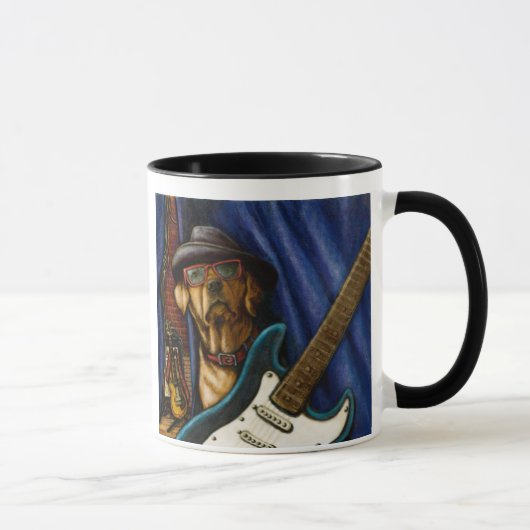 "Het leven is beter met een gitaargele labrador" Mok (Rechts)