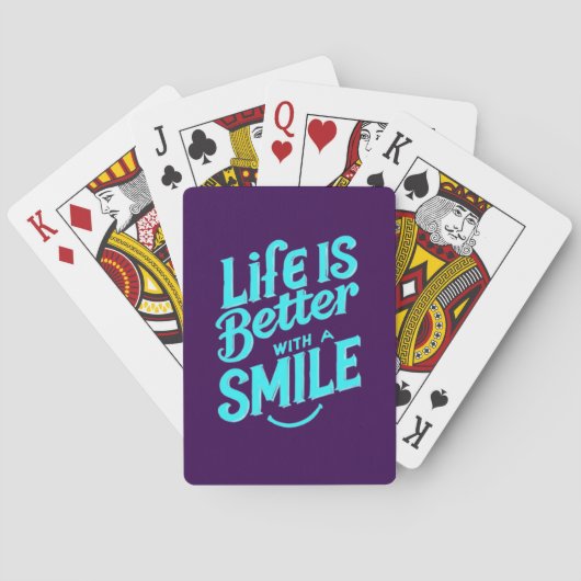 Het leven is beter met een glimlach pokerkaarten (Achterkant)
