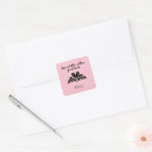 Het Leven Is Beter Met Een Goed Boek Boekenwurm Le Vierkante Sticker (Envelop)