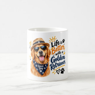 Het Leven Is Beter Met Een Golden Retriever Hond L Koffiemok