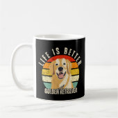 Het leven is beter met een Golden Retriever, Honde Koffiemok (Links)