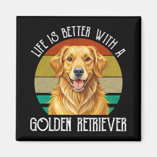 Het Leven Is Beter Met Een Golden Retriever Magneet