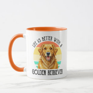 Het Leven Is Beter Met Een Golden Retriever Mok