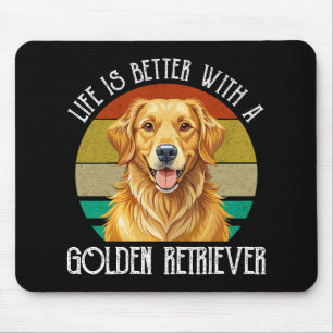Het Leven Is Beter Met Een Golden Retriever Muismat