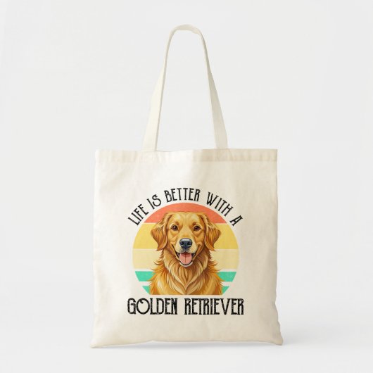 Het Leven Is Beter Met Een Golden Retriever Tote Bag (Voorkant)