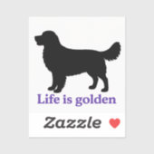 Het leven is beter met een gouden rekwieg sticker (Vel)