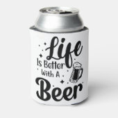 Het leven is beter met een grappige prijsopgave vo blikjeskoeler (Blikje Achterkant)