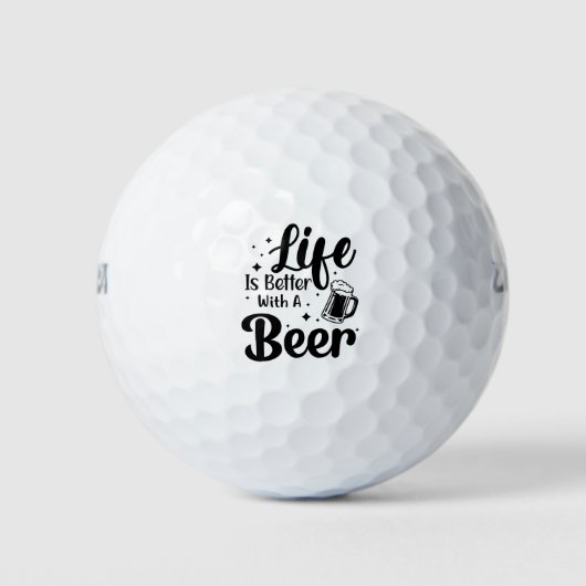 Het leven is beter met een grappige prijsopgave vo golfballen (Voorkant)