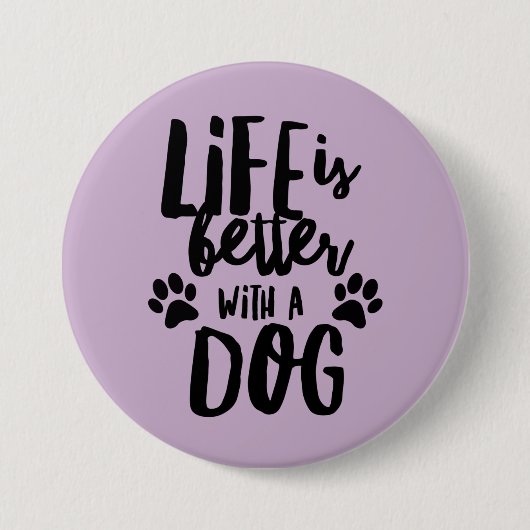 Het leven is beter met een grote hond-ronde Button (Voorkant)