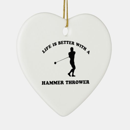 Het leven is beter met een Hammer Thrower Keramisch Ornament (Rechts)