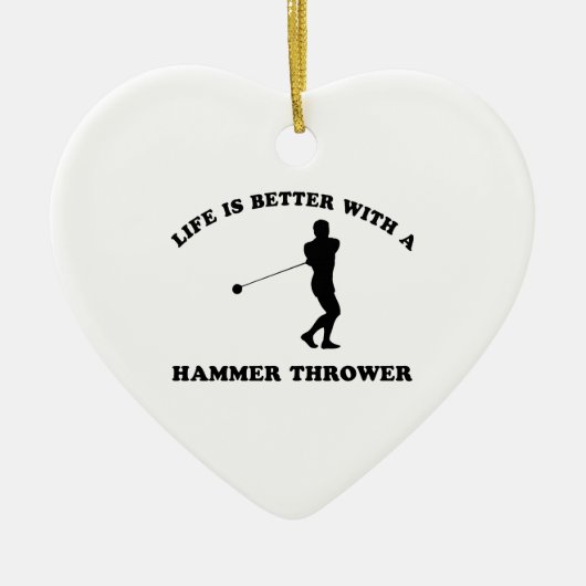 Het leven is beter met een Hammer Thrower Keramisch Ornament (Voorkant)