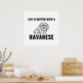 Het leven is beter met een havanees poster (Keuken)