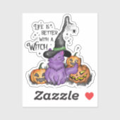 Het leven is beter met een heks sticker (Vel)