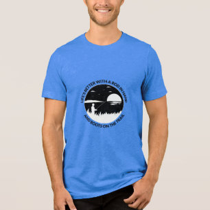 Het leven is beter met een hengel in de hand om te Tri-Blend shirt