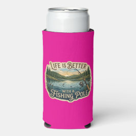 Het leven is beter met een hengel seltzer blikjeskoeler