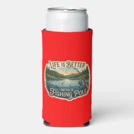Het leven is beter met een hengel seltzer blikjeskoeler
