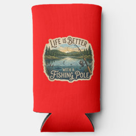Het leven is beter met een hengel seltzer blikjeskoeler