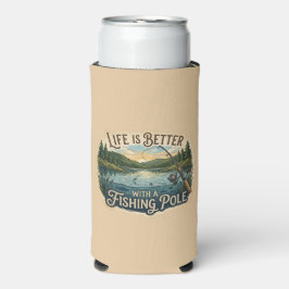 Het leven is beter met een hengel seltzer blikjeskoeler