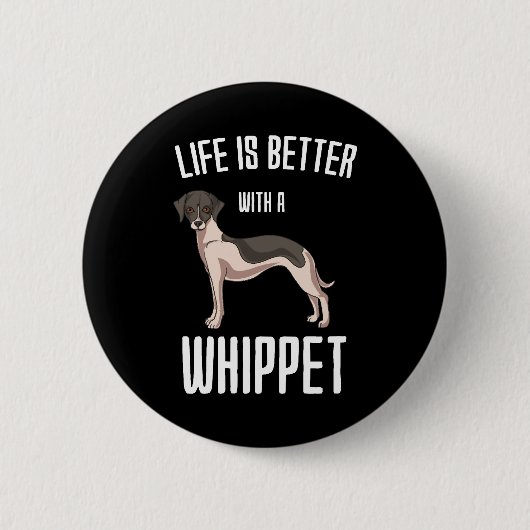 Het leven is beter met een hippet ronde button 5,7 cm (Voorkant)