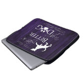 Het leven is beter met een hoes van een dog-laptop (Voorkant onderkant)