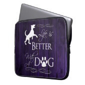 Het leven is beter met een hoes van een dog-laptop (Voorkant Links)