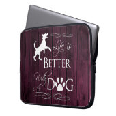 Het leven is beter met een hoes van een dog-laptop (Voorkant Links)